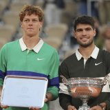 Sinner et Alcaraz pourraient bien se retrouver en finale à Wimbledon KEYSTONE/AP/Thibault Camus